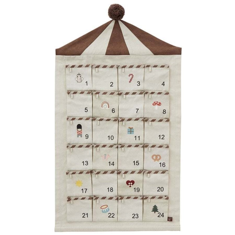 OYOY Zirkus Adventskalender 50x85 cm, Beige