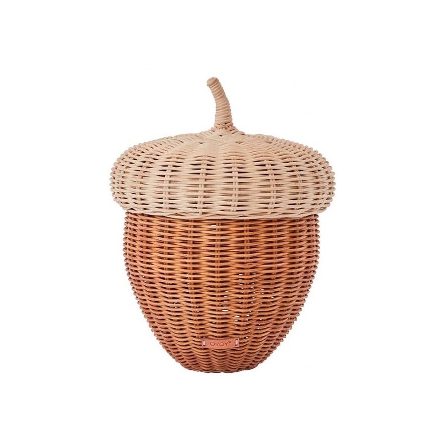 OYOY Mini Korb Eichel 34 cm, Rattan