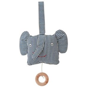 OYOY Mini Musik-Mobile Elefant Erik H9,5 cm, Blau