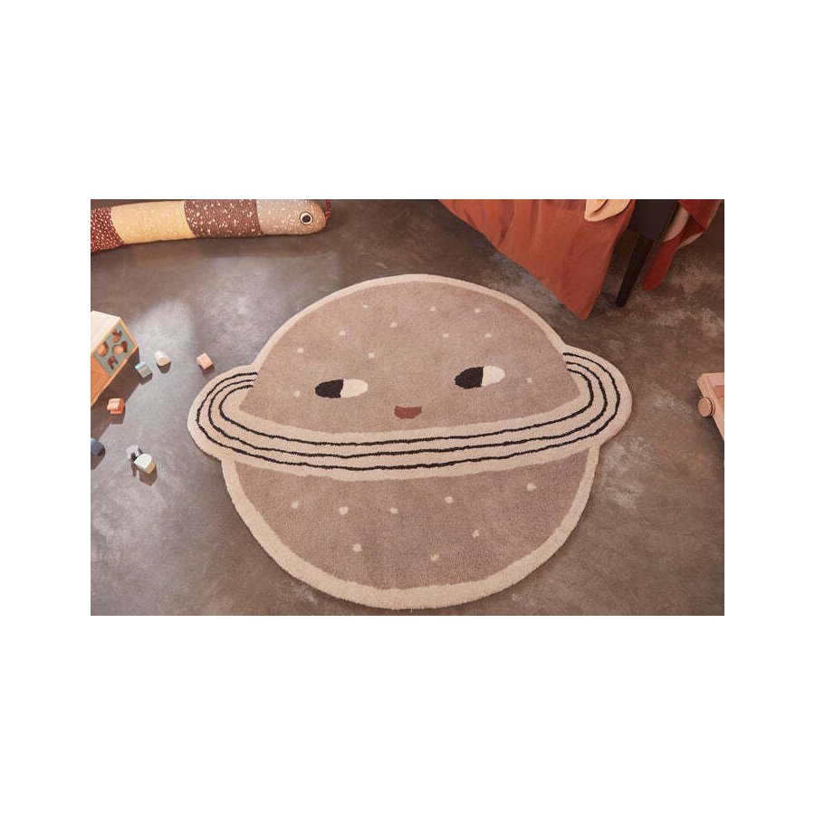 OYOY Mini Teppich Planet 110x116 cm, Clay