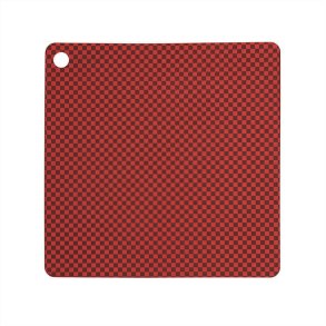 OYOY Checker Tisch2er Set 38x38 cm, Rot