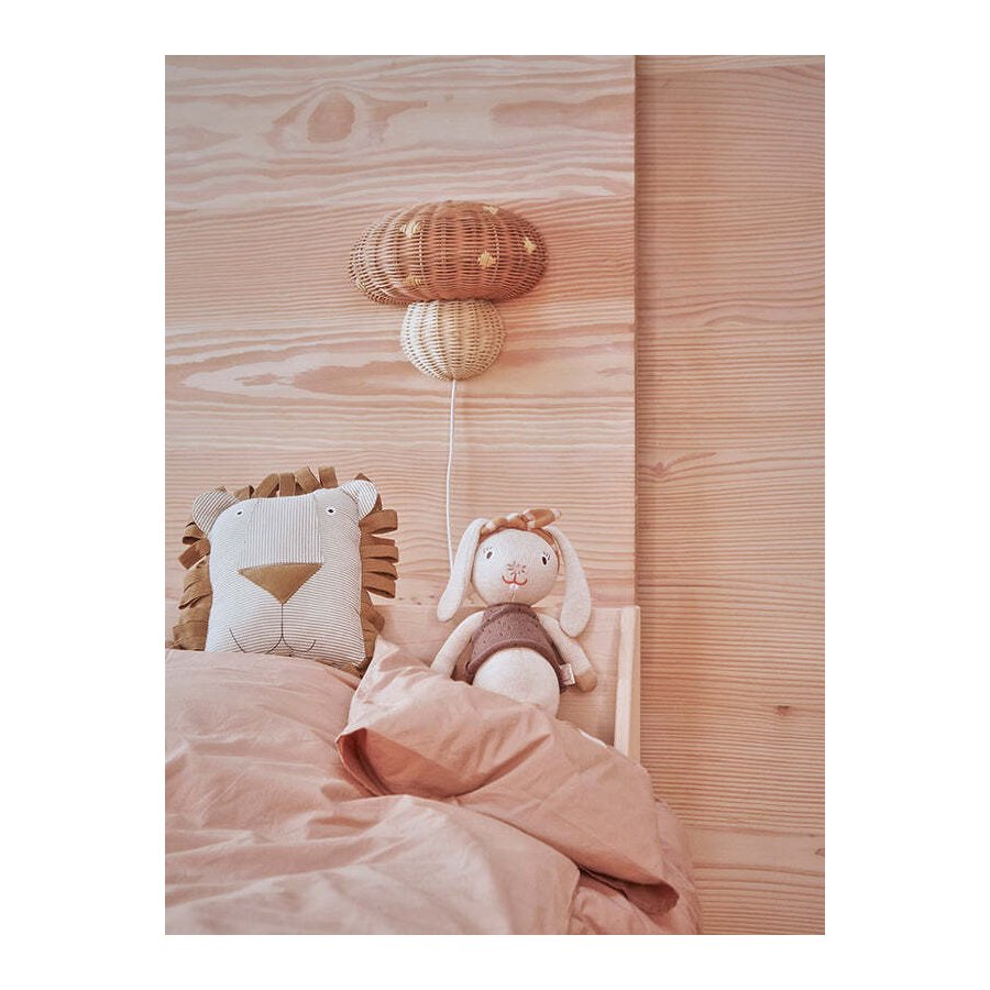 OYOY Mini Wandleuchte Pilz 31,2 cm, Rattan