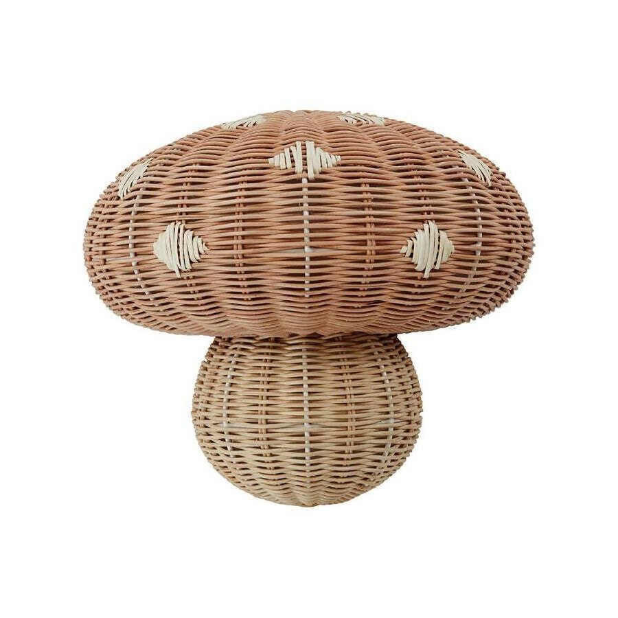 OYOY Mini Wandleuchte Pilz 31,2 cm, Rattan