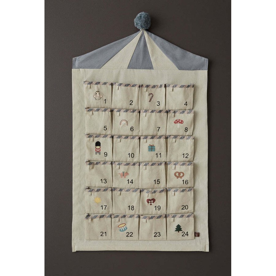 OYOY Zirkus Adventskalender 50x85 cm, Beige
