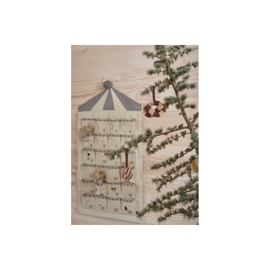 OYOY Zirkus Adventskalender 50x85 cm, Beige