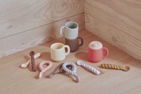 OYOY Mini Deckel fr Kappu und Mellow Tasse 2er Set 6.5 cm, Coral