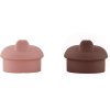 OYOY Mini Deckel fr Kappu und Mellow Tasse 2er Set 6.5 cm, Coral