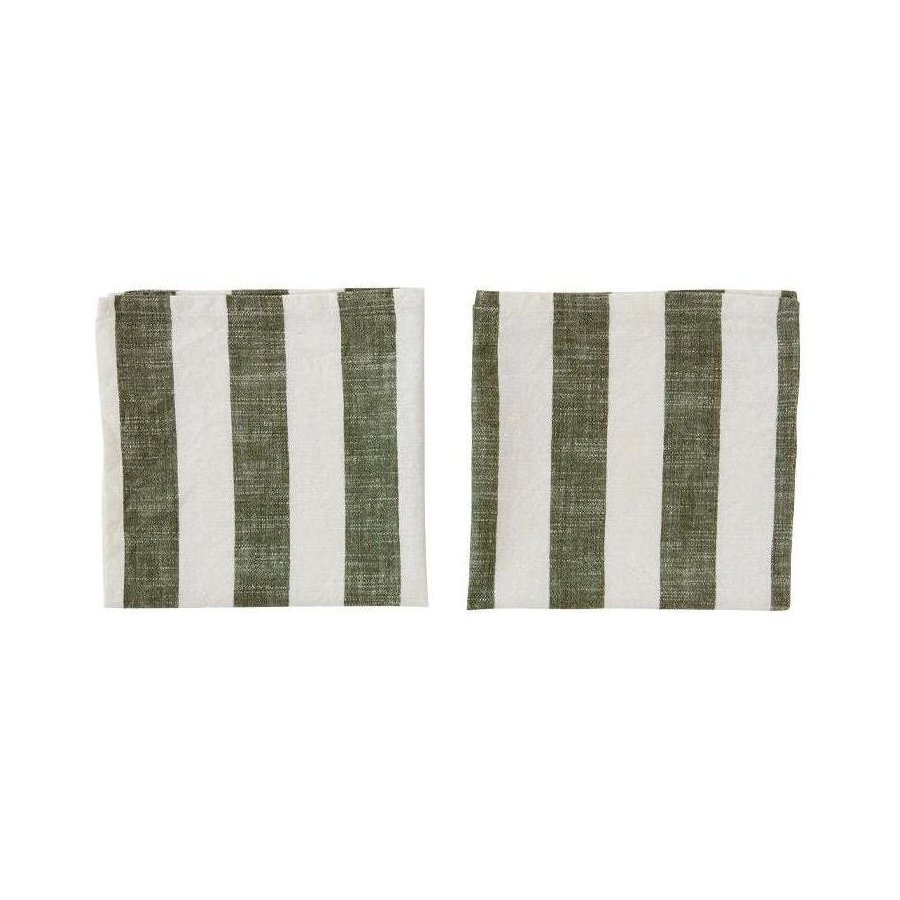 OYOY Stoffserviette 2er Set, 45x45 cm, Olive