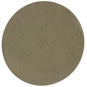 OYOY Mini Tischset The World 39 cm, Olive