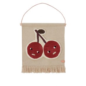 OYOY Mini Wandteppich Kirsche 50x59 cm, Rot