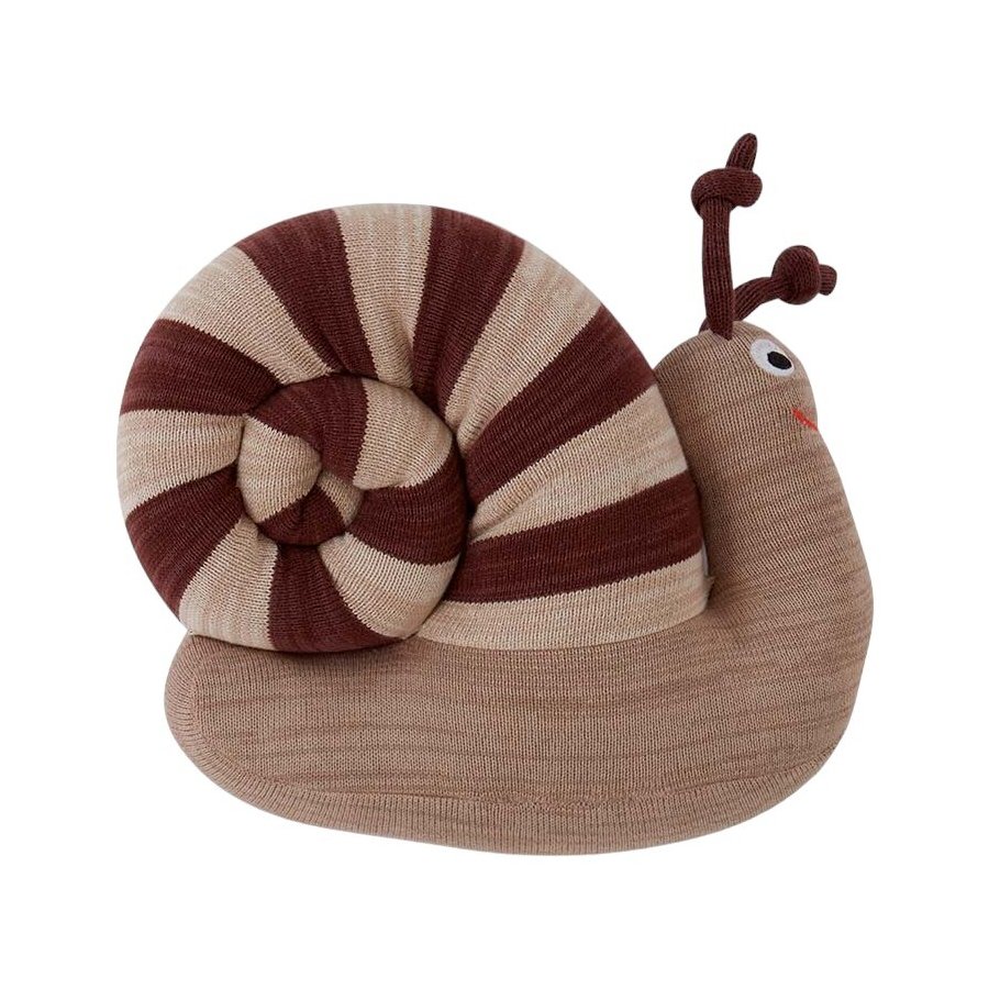 OYOY Mini Kuscheltier Schnecke Sally 36,5 cm, Braun