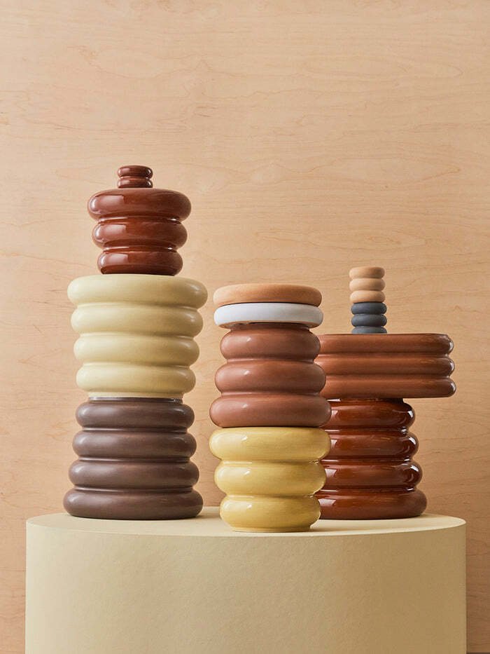 OYOY Awa Krukke H22 cm, Caramel