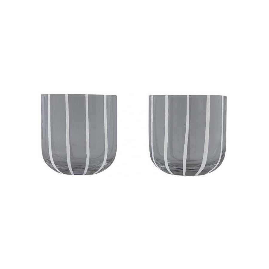 OYOY Mizu Glas 2er Set, 32 cl, Grau