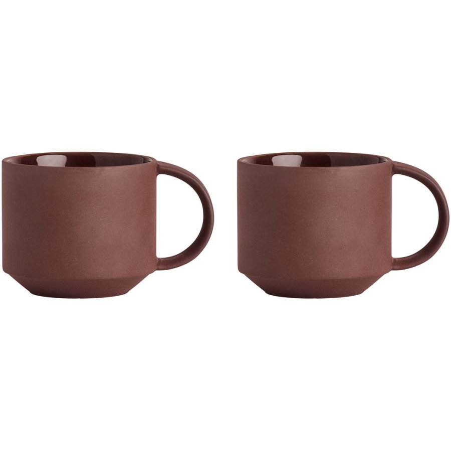 OYOY Yuka Tasse 2er Set 27 cl, Dark