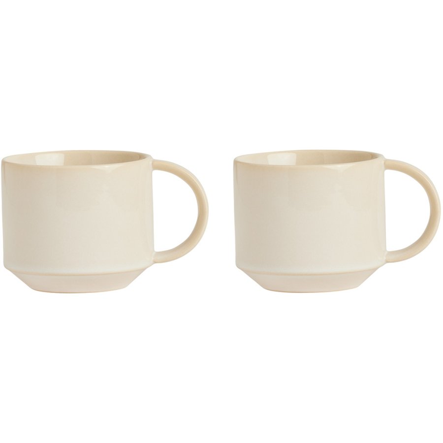 OYOY Yuka Tasse 2er Set 27 cl, Offwhite