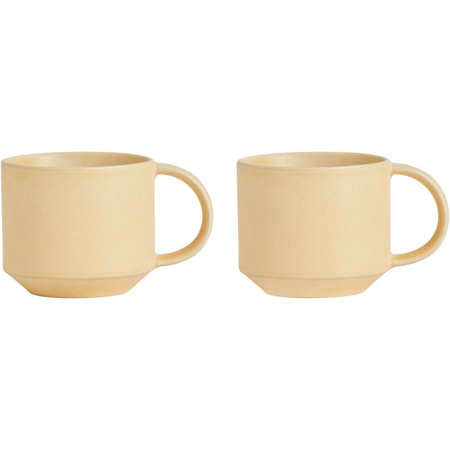 OYOY Yuka Tasse 2er Set 27 cl, Butter