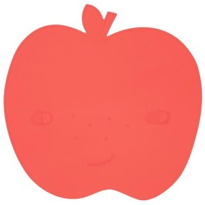 OYOY Mini Yummy Tischset Apfel 39x39 cm, Cherry Red