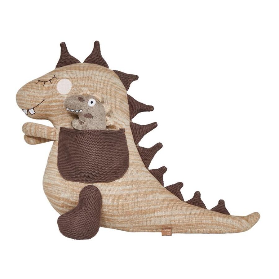 OYOY Mini Kuscheltier Dino Dina & Bobo, Beige