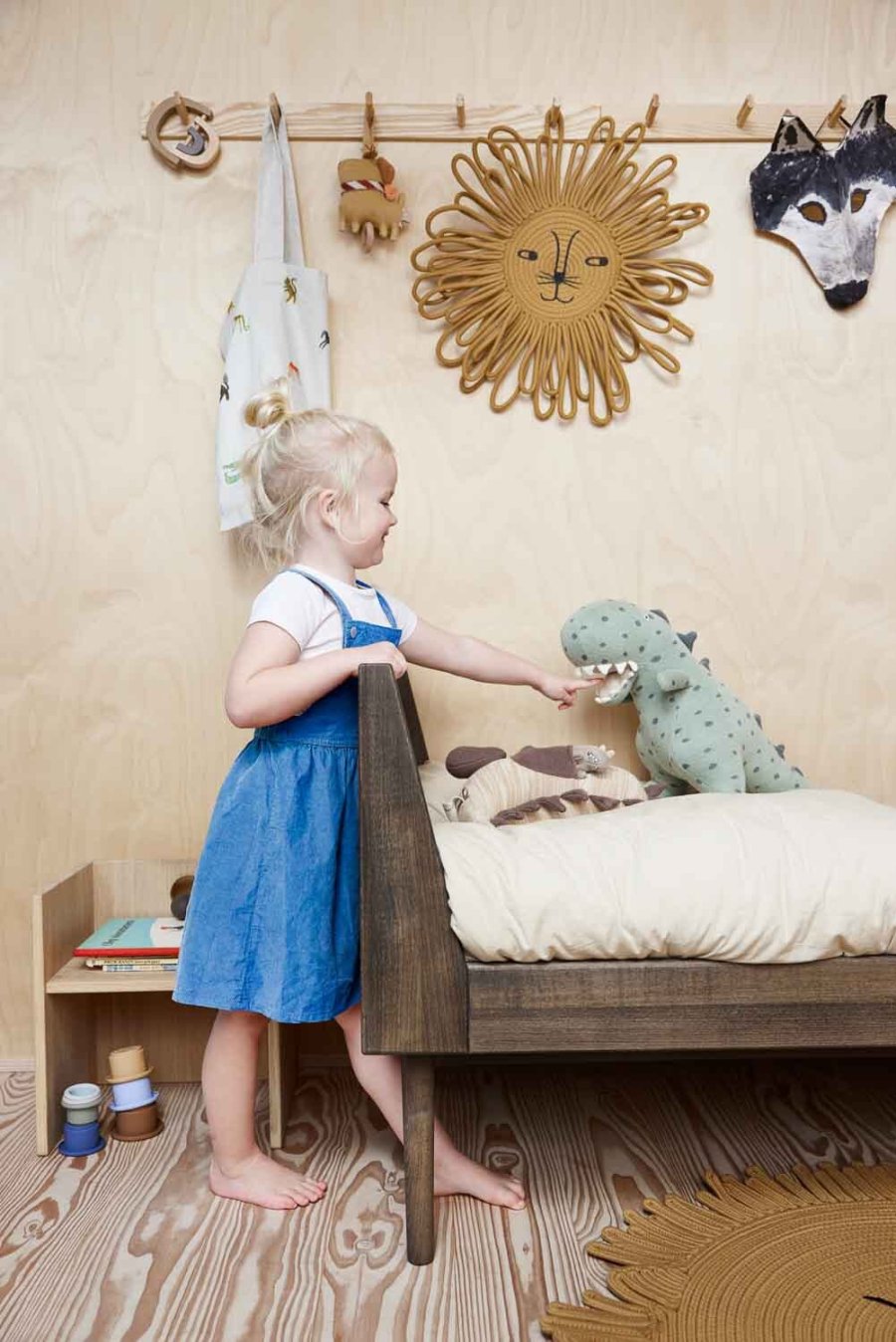 OYOY Mini Kuscheltier Dino Theo, Grn