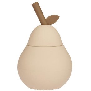 OYOY Mini Kinderbecher mit Strohhalm, Birne 20 cl, Vanilla