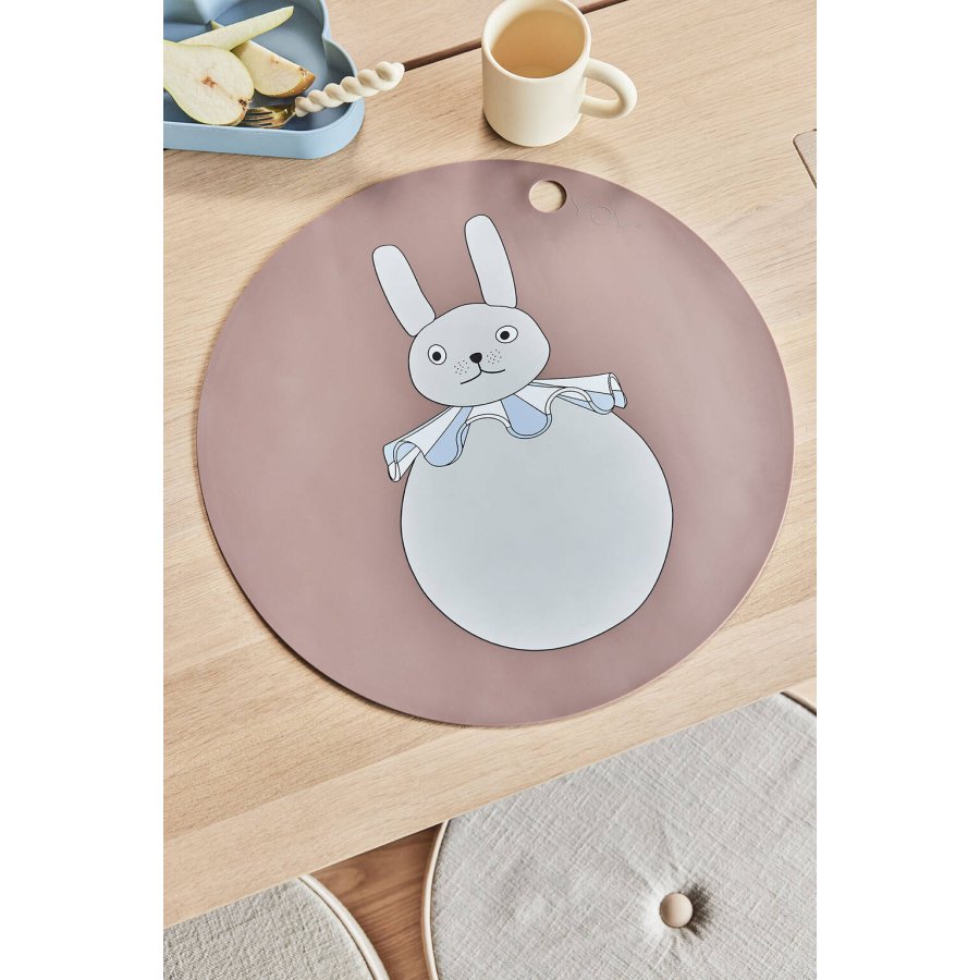 OYOY Mini Platzdeckchen Pompon Hase 39 cm, Clay