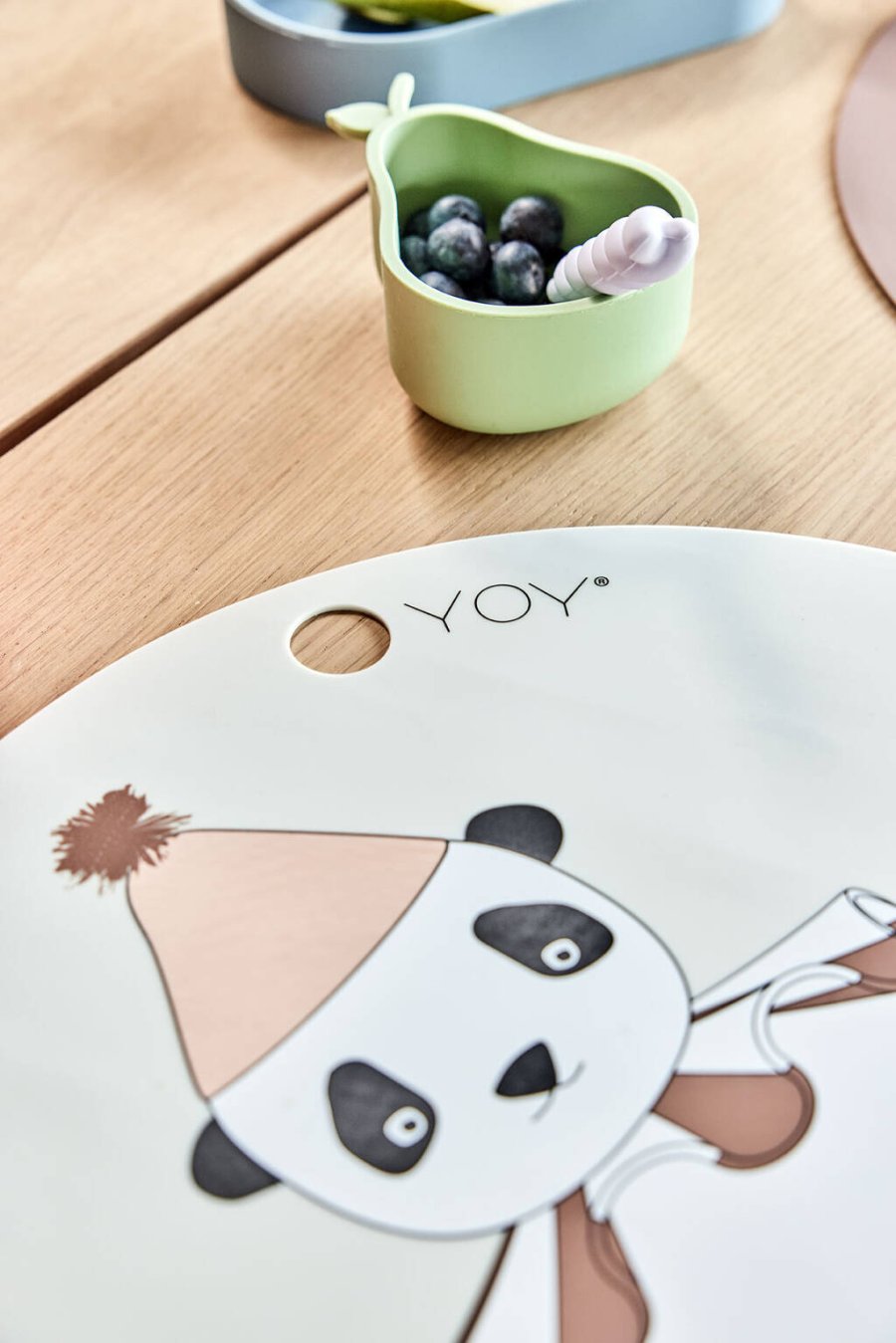 OYOY Mini Platzdeckchen Pompon Panda 39 cm, Offwhite