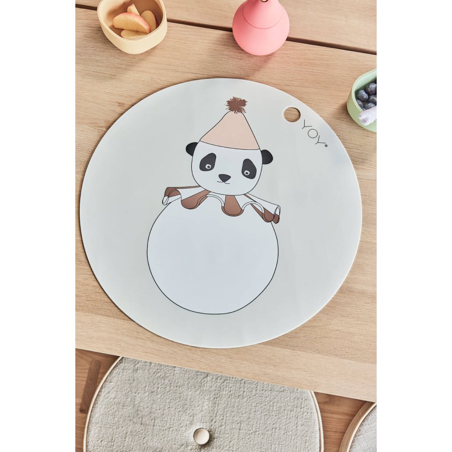 OYOY Mini Platzdeckchen Pompon Panda 39 cm, Offwhite