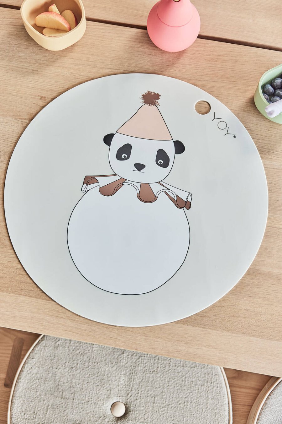 OYOY Mini Platzdeckchen Pompon Panda 39 cm, Offwhite