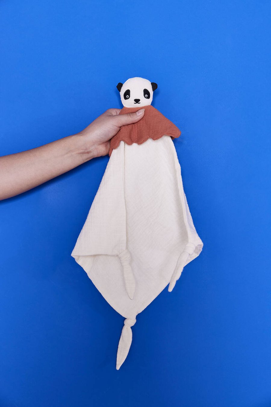 OYOY Mini Schmusetuch Panda Lun Lun 38x36 cm, Offwhite