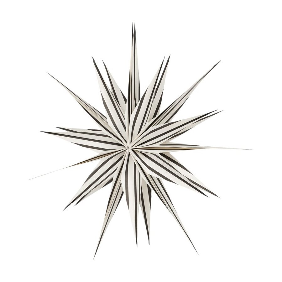 OYOY Toppu Weihnachtsstern 40 cm, Wei/Schwarz