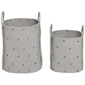 OYOY Dot Korb 2er Set, Clay