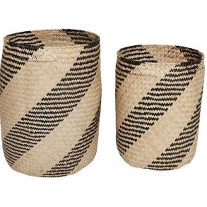 OYOY Twist Aufbewahrungskorb 2er Set, Seegras