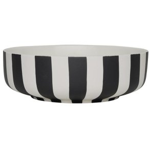 OYOY Toppu Schale 20 cm, Wei/Schwarz