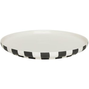 OYOY Toppu Teller 26,5 cm, Wei/Schwarz