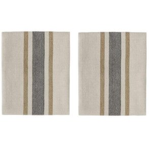 OYOY Linu Stofserviet 2 stk. 45x45 cm, Sort