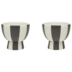 OYOY Toppu ggebger 2 stk. H4,5 cm, Hvid/Sort