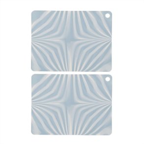 OYOY Zebura D�kkeserviet 2 stk. 45X34 cm, Bl�/Offwhite