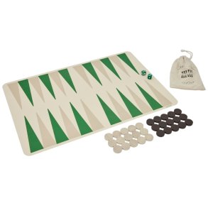 OYOY Backgammon 33,5x49 cm, Grn/Karamell