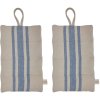 OYOY Linu Topflappen 2er Set 22x14 cm, Blau