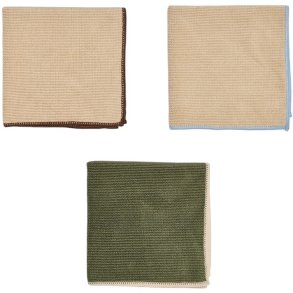 OYOY Mundus Microfiberklude 3 stk. 30x30 cm, Caramel/Olive