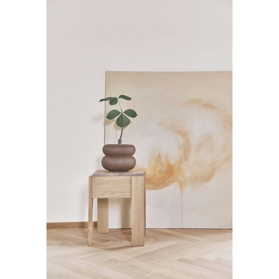 OYOY Kupla Blumentopf H19 cm, Braun