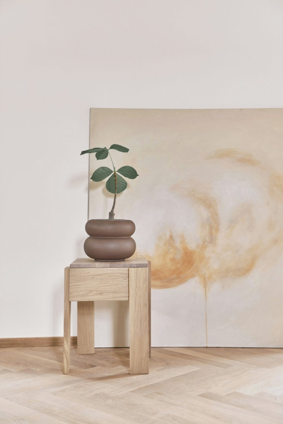 OYOY Kupla Blumentopf H19 cm, Braun