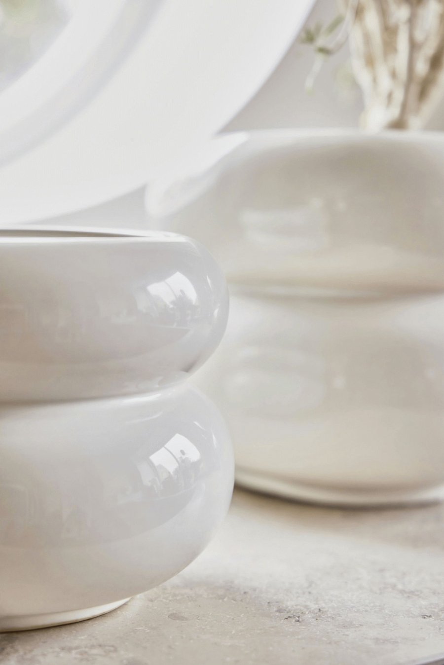 OYOY Kupla Blumentopf H25 cm, Cremefarben