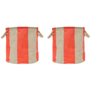 OYOY Kara Aufbewahrungskorb 2er Set H32 cm, Cherry Red