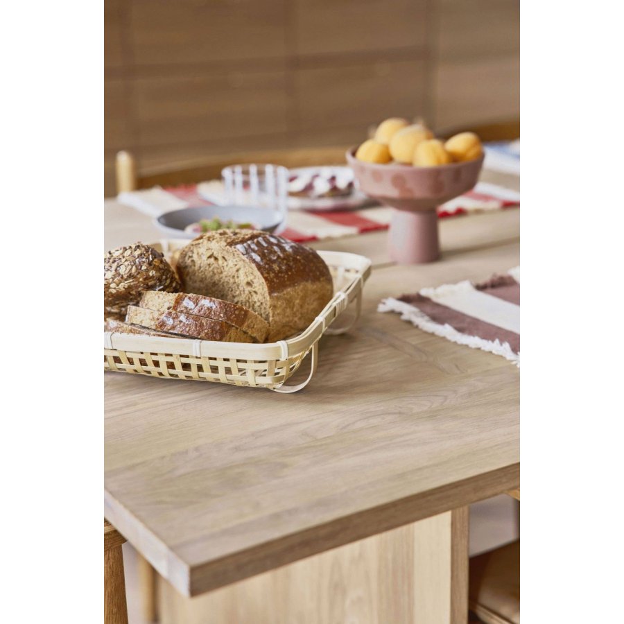 OYOY Toppu Tischset 2er Set 36x48 cm, Braun/Off-White