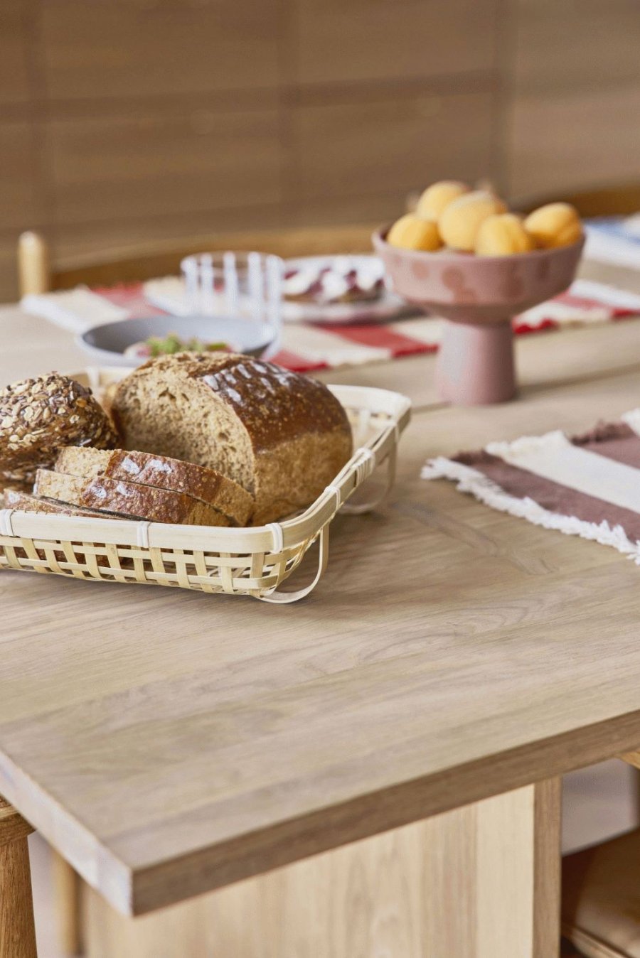 OYOY Toppu Tischset 2er Set 36x48 cm, Braun/Off-White