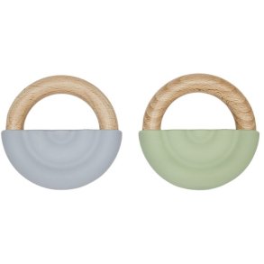 OYOY Mini Rainbow Gebotsring 2er Set, Staubiges Blau/Grn