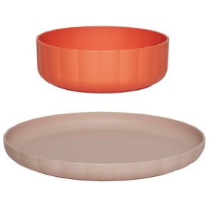 OYOY Mini Pullo Teller & Schale, Rose/apricot