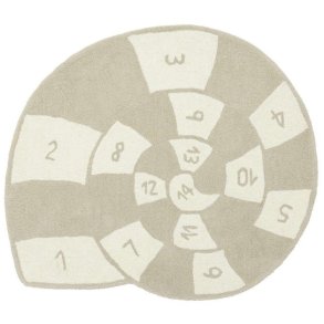 OYOY Mini Nautilus Spielteppich 100x112 cm, Clay/Offwhite