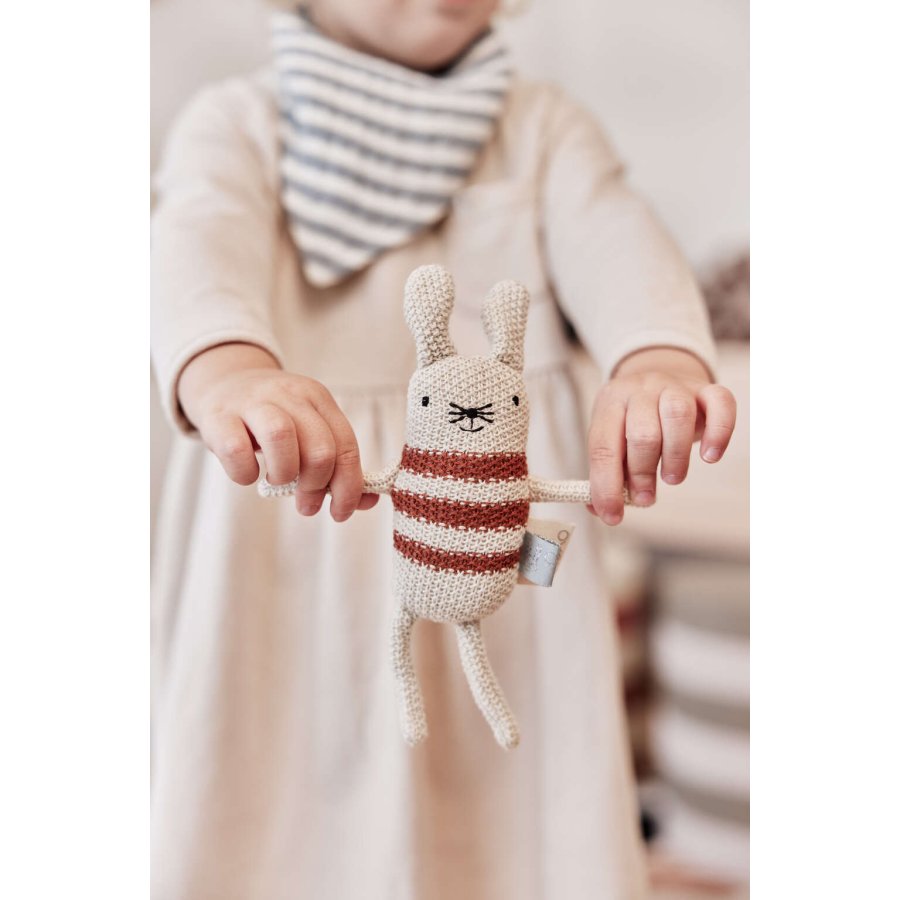 OYOY Mini Rassel Musetti Maus, Off White/Melange